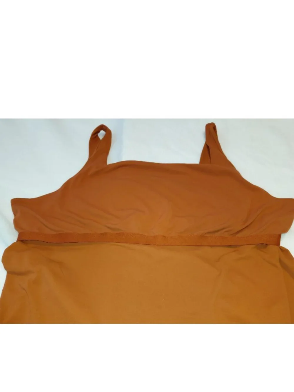 Nike Dri-Fit Yoga Luxe Built-in Shelf Bra Tank Top Burnt Orange Women's Size 3X